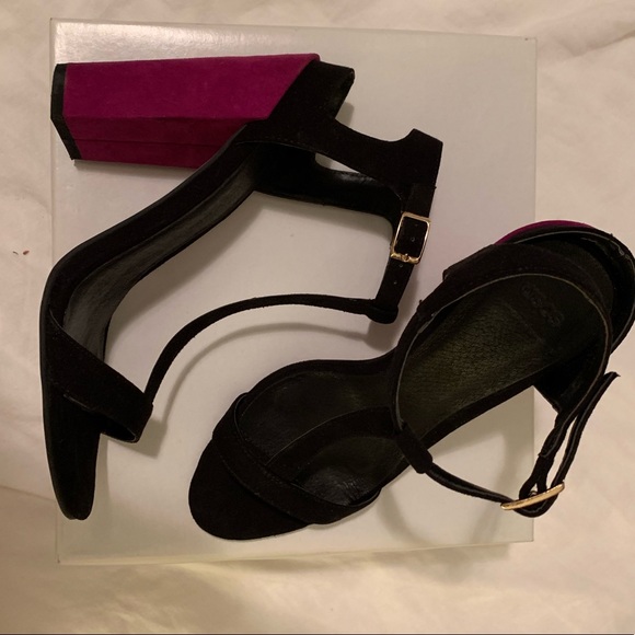 ASOS Statement Heel with T-Strap ❤️💜❤️💜 - Picture 3 of 4